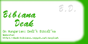 bibiana deak business card